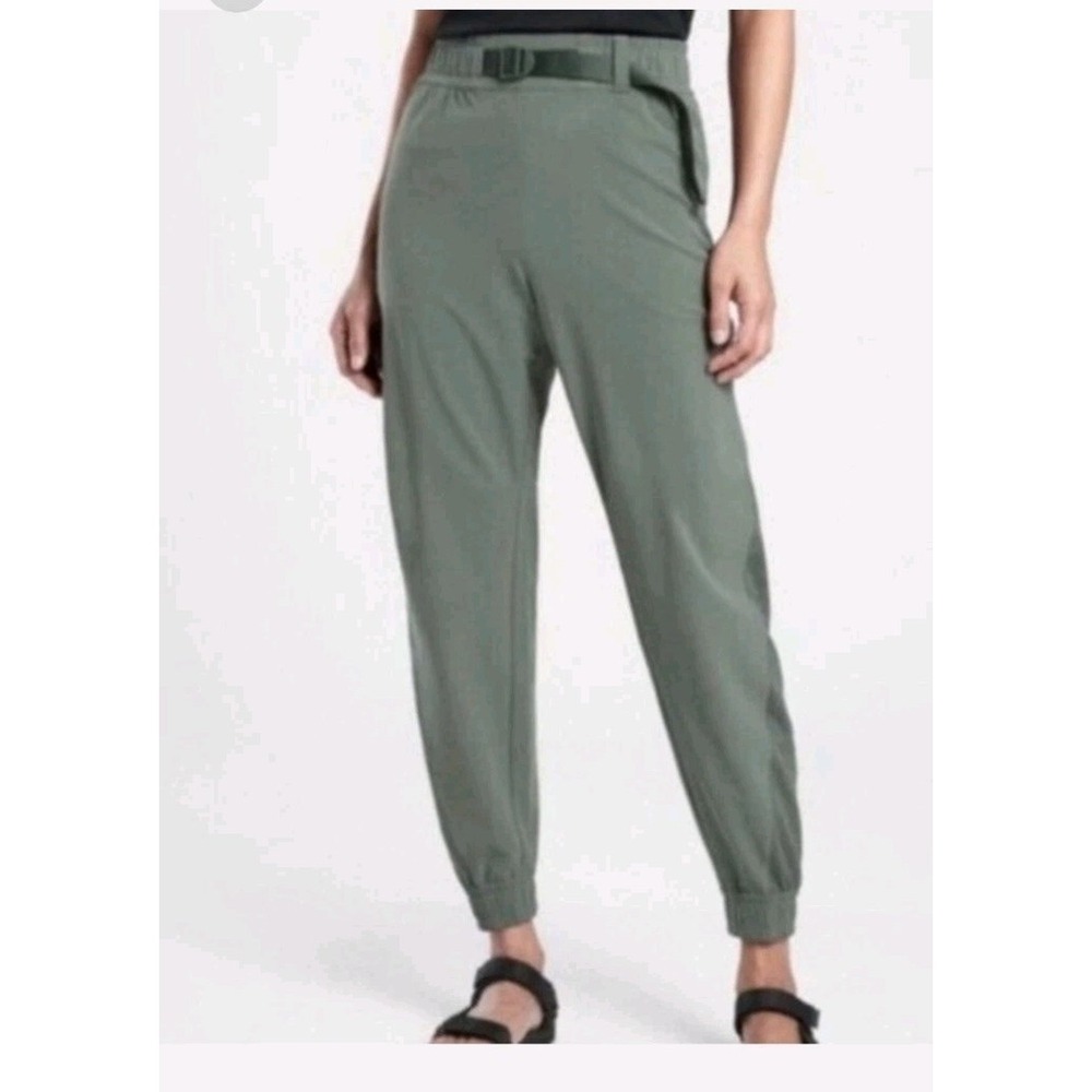 Athleta Quest Jogger Woman OliveGreen Polyester/Spandex Pants Running Size 0